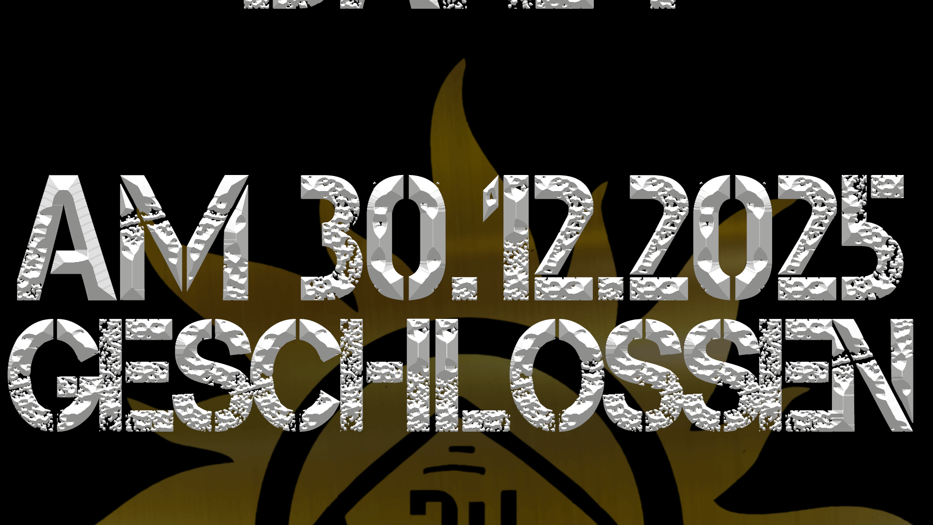 bar24 am 30.12. geschlossen